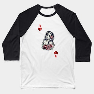 ace card lady t shirt art design Baseball T-Shirt